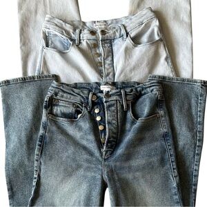 Good American Bundle - High Rise Straight Leg Jeans - 8/29 Exposed Button Fly